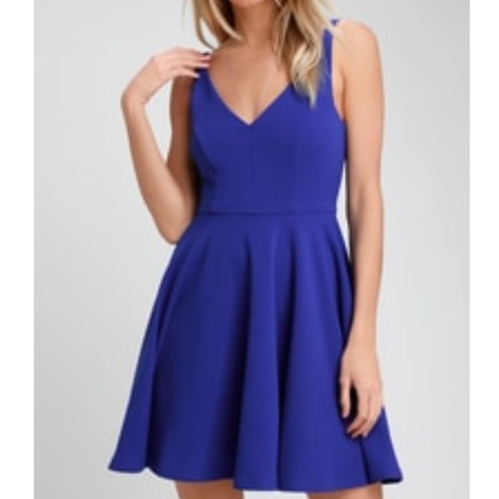 Cobalt blue Lulu’s dress